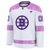 Maillot de Hockey Boston Bruins Personnaliser Fanatics Hockey Fights Cancer Practice 2024-25 Blanc - Homme